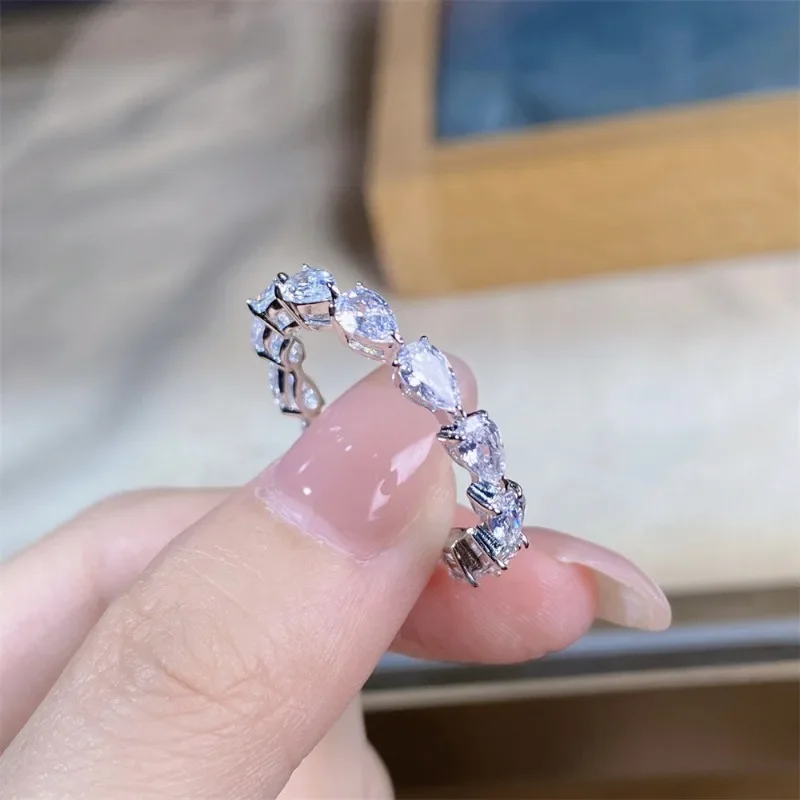 Shining U 925 Sterling Silver Waterdrop High Carbon Dimond Gems Ring for Women Fine Jewelry Summer
Shining U 925 Sterling Silver Waterdrop High Carbon Dimond Gems Ring for Women Fine Jewelry Summer