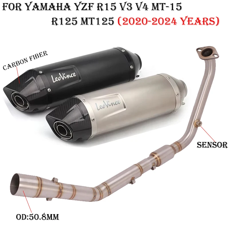 Slip On For Yamaha YZF R15 V3 V4 R125 MT125 2020 - 2024 Motorcycle Exhaust Escape Front Link Pipe Full Systems Muffler DB Killer
Slip On For Yamaha YZF R15 V3 V4 R125 MT125 2020 - 2024 Motorcycle Exhaust Escape Front Link Pipe Full Systems Muffler DB Killer