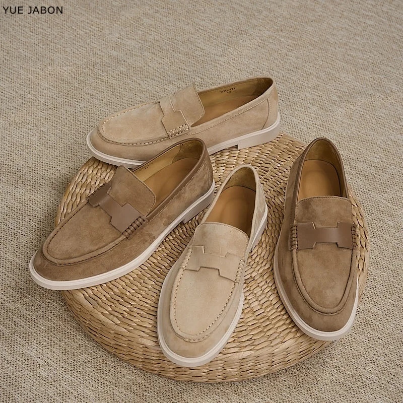 Men's Casual Loafers Soft Bottom Slip On Genuine Leather Shoes British Style Spring Fashion Single Shoes Breathable round Toe
Men's Casual Loafers Soft Bottom Slip On Genuine Leather Shoes British Style Spring Fashion Single Shoes Breathable round Toe