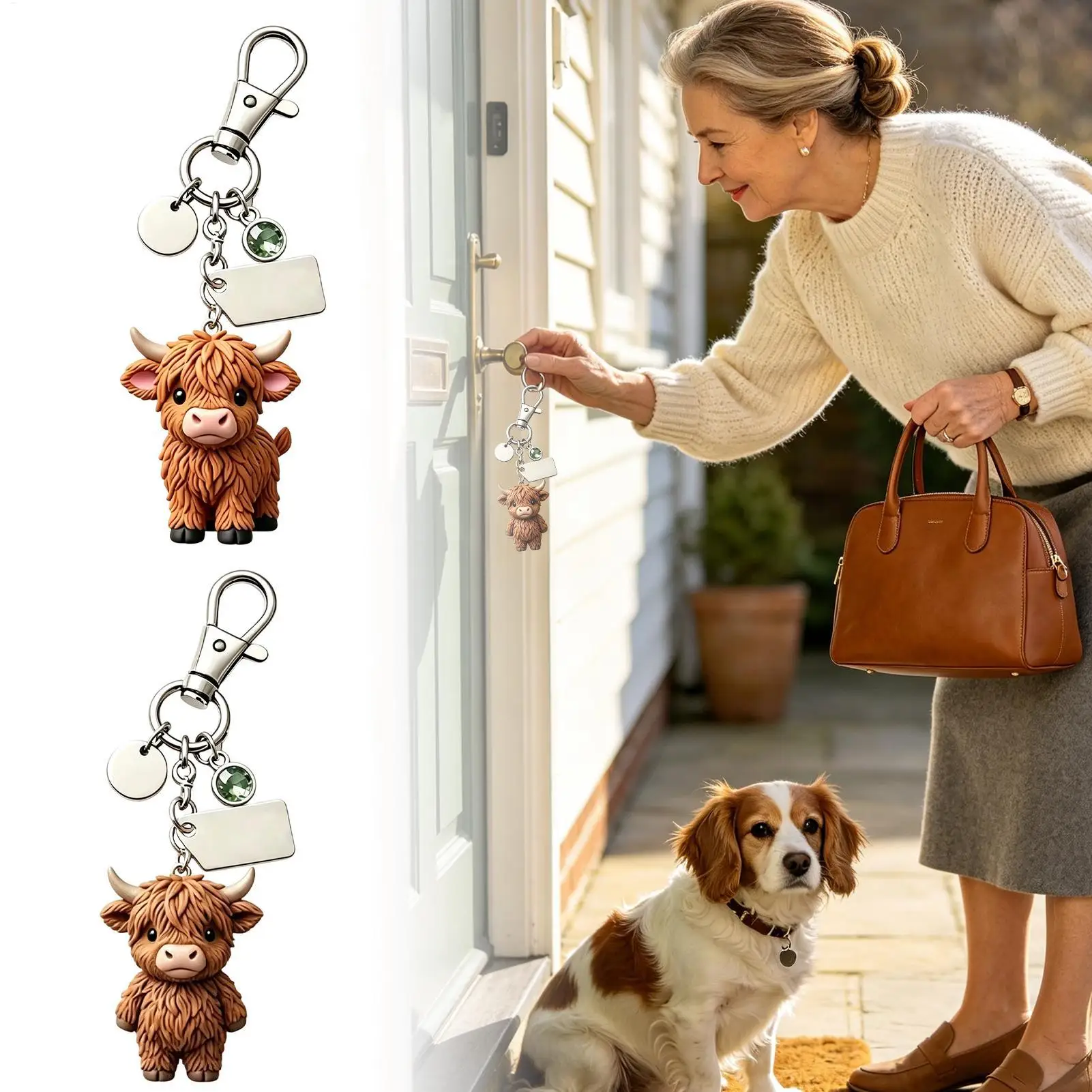 Cow Shape Bag Charm Cute Handbag Accessory Pendant Portable Keychain Decor Lovely Animal Ornament for Backpacks Stylish Gift
Cow Shape Bag Charm Cute Handbag Accessory Pendant Portable Keychain Decor Lovely Animal Ornament for Backpacks Stylish Gift
