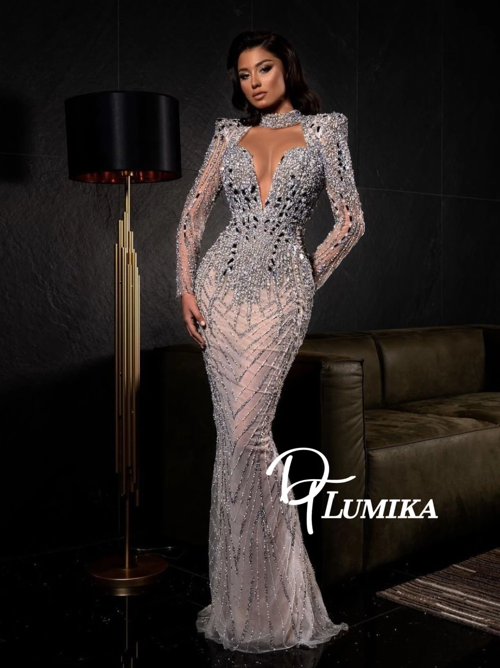High-end Mermaid Mirrors Pearls Evening Dress For Women Luxurious Long Sleeved Shiny Prom Gown Customized Delicate Party Wear
High-end Mermaid Mirrors Pearls Evening Dress For Women Luxurious Long Sleeved Shiny Prom Gown Customized Delicate Party Wear