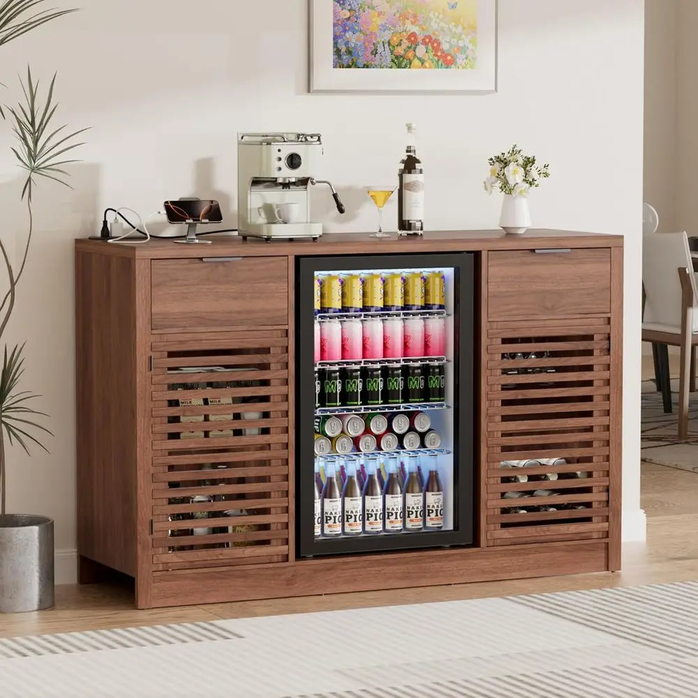 Coee Bar Cabinet with ridge Space, Liquor Wine Bar Cabiwith Wine Rack and Glass Holder, Mini ridge Cabinet with Der & Storage, l
Coee Bar Cabinet with ridge Space, Liquor Wine Bar Cabiwith Wine Rack and Glass Holder, Mini ridge Cabinet with Der & Storage, l
