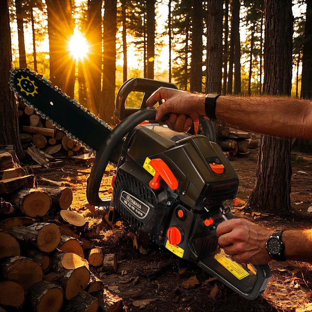 High Power Handheld Gasoline Chain Saw 9800W 87CC Two-Stroke Petrol Logging Tree Cutting Saw for Outdoor Work Lgging Saw
High Power Handheld Gasoline Chain Saw 9800W 87CC Two-Stroke Petrol Logging Tree Cutting Saw for Outdoor Work Lgging Saw
