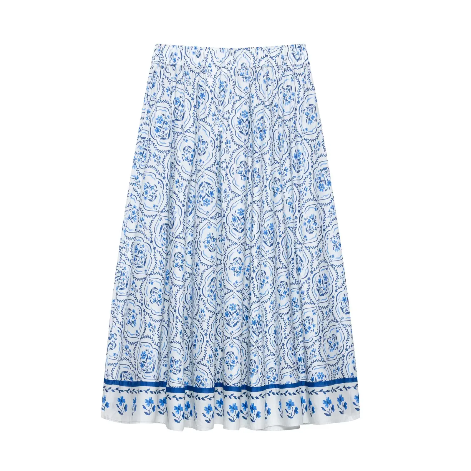 Women 2025 Summer New Chic Fashion Floral Print Cotton Midi Skirt Vintage High Elastic Waist Female Skirts
Women 2025 Summer New Chic Fashion Floral Print Cotton Midi Skirt Vintage High Elastic Waist Female Skirts