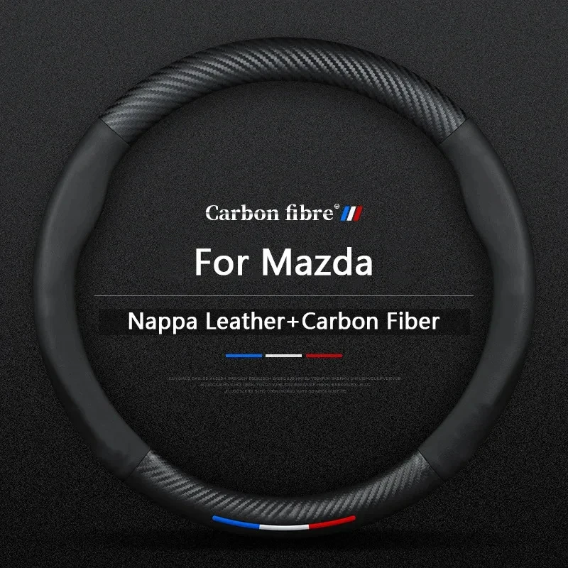 For Mazda 2 3 5 6 CX-4 CX-5 CX-7 CX-8 CX-30 CX-50 MX5 Miata RX-7 RX-8 Axela Atenza Car Carbon Fiber Leather Steering Wheel Cover
For Mazda 2 3 5 6 CX-4 CX-5 CX-7 CX-8 CX-30 CX-50 MX5 Miata RX-7 RX-8 Axela Atenza Car Carbon Fiber Leather Steering Wheel Cover