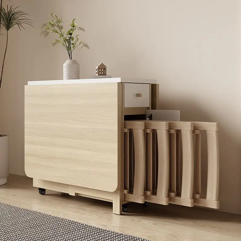 Cream wind folding table Household foldable mobile dining Simple multi-functional Dining table and chair
Cream wind folding table Household foldable mobile dining Simple multi-functional Dining table and chair