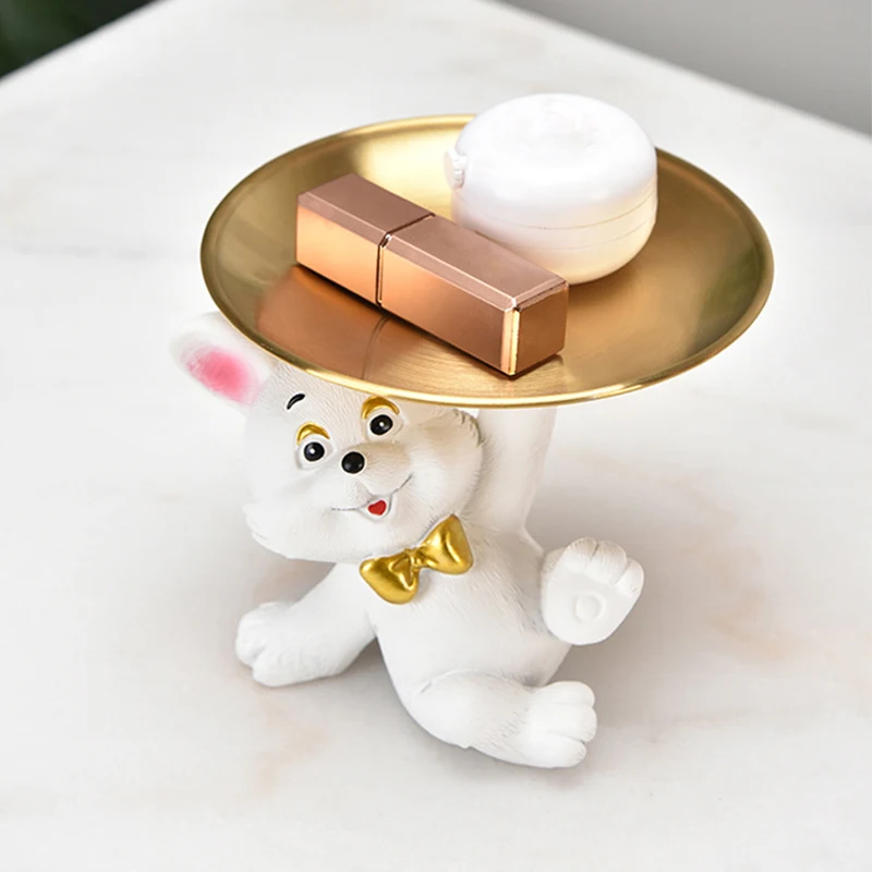 Cute Rabbit Resin Storage Tray Creative Figurines Ornaments Entrance Key Plate Desktop Candy Storage Container Home Office Decor
Cute Rabbit Resin Storage Tray Creative Figurines Ornaments Entrance Key Plate Desktop Candy Storage Container Home Office Decor