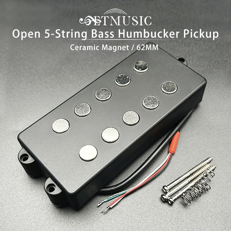 Open 5-String Bass Guitar Double Coil Pickup Ceramic Magnet 62MM for Music Man Style Bass Humbucker Pickup Guitar Accessories
Open 5-String Bass Guitar Double Coil Pickup Ceramic Magnet 62MM for Music Man Style Bass Humbucker Pickup Guitar Accessories
