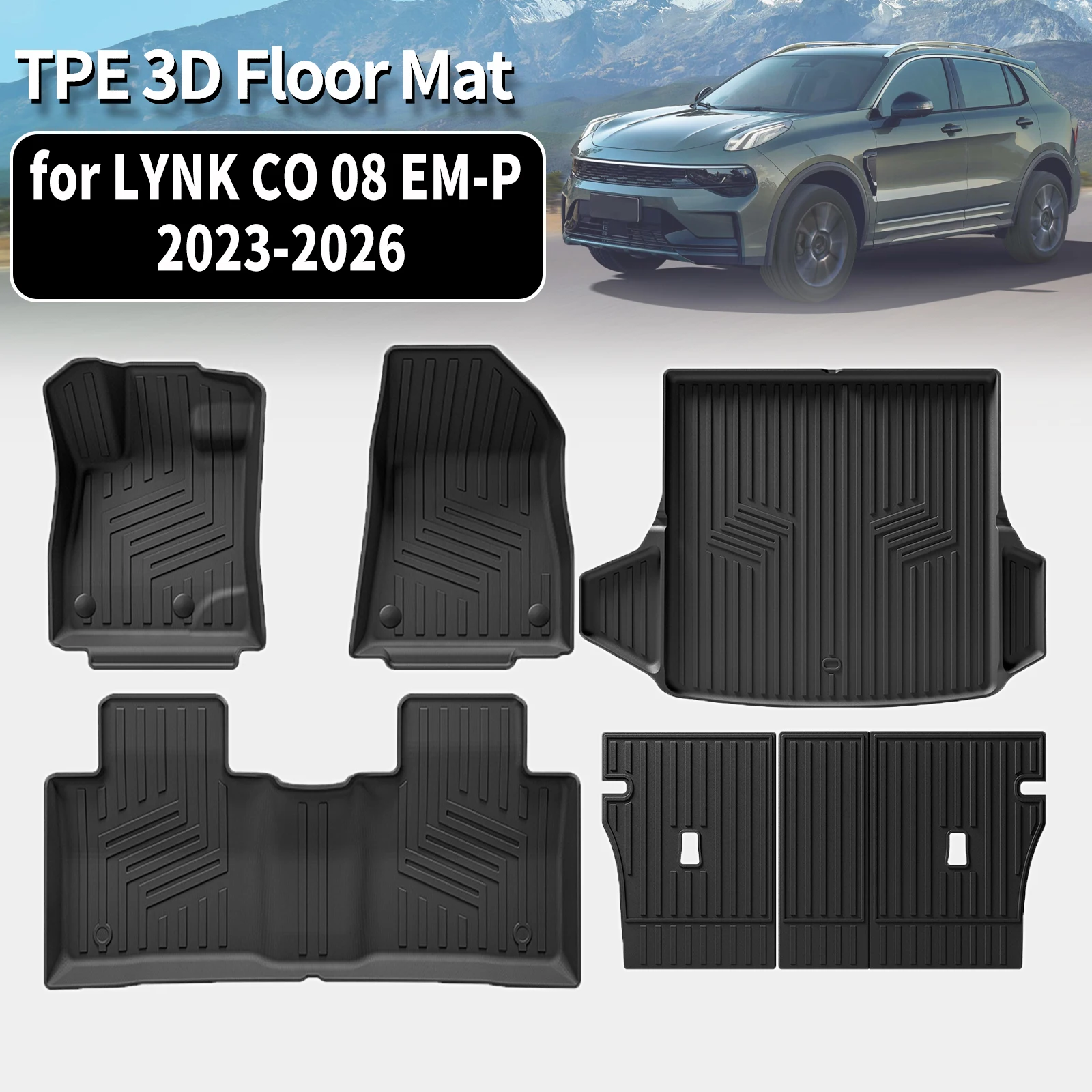 for LYNK CO 08 EM-P 2023 2024 2025 2026 Eco-Friendly TPE Car Floor & Trunk Mats, Non-Slip Dustproof (Not For RHD)
for LYNK CO 08 EM-P 2023 2024 2025 2026 Eco-Friendly TPE Car Floor & Trunk Mats, Non-Slip Dustproof (Not For RHD)