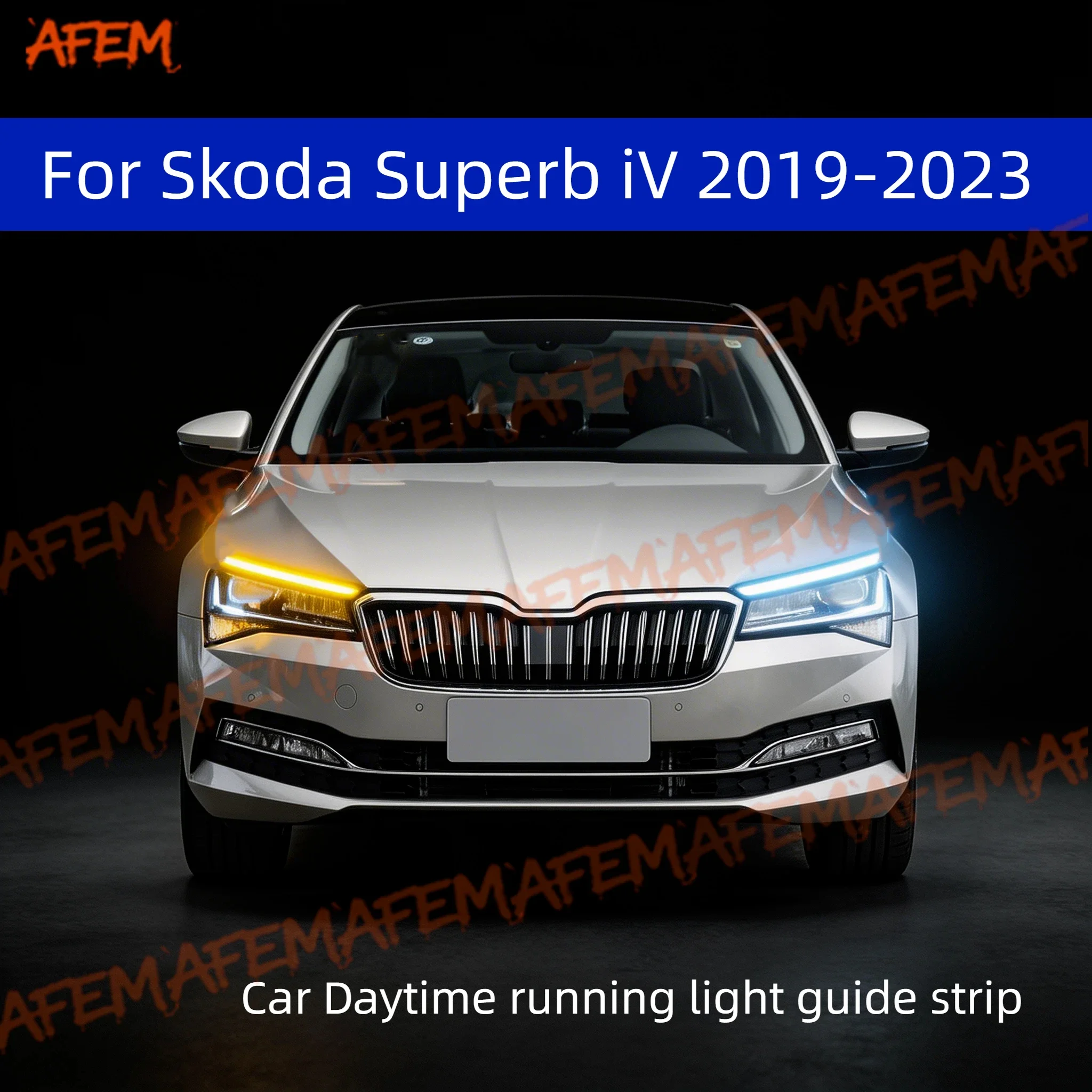 For Skoda Superb iV 2019-2023 2Pcs 12V Led Guide Strip Headlight For Car Daytime Running Lights Turn Signal DRL Car Modification
For Skoda Superb iV 2019-2023 2Pcs 12V Led Guide Strip Headlight For Car Daytime Running Lights Turn Signal DRL Car Modification