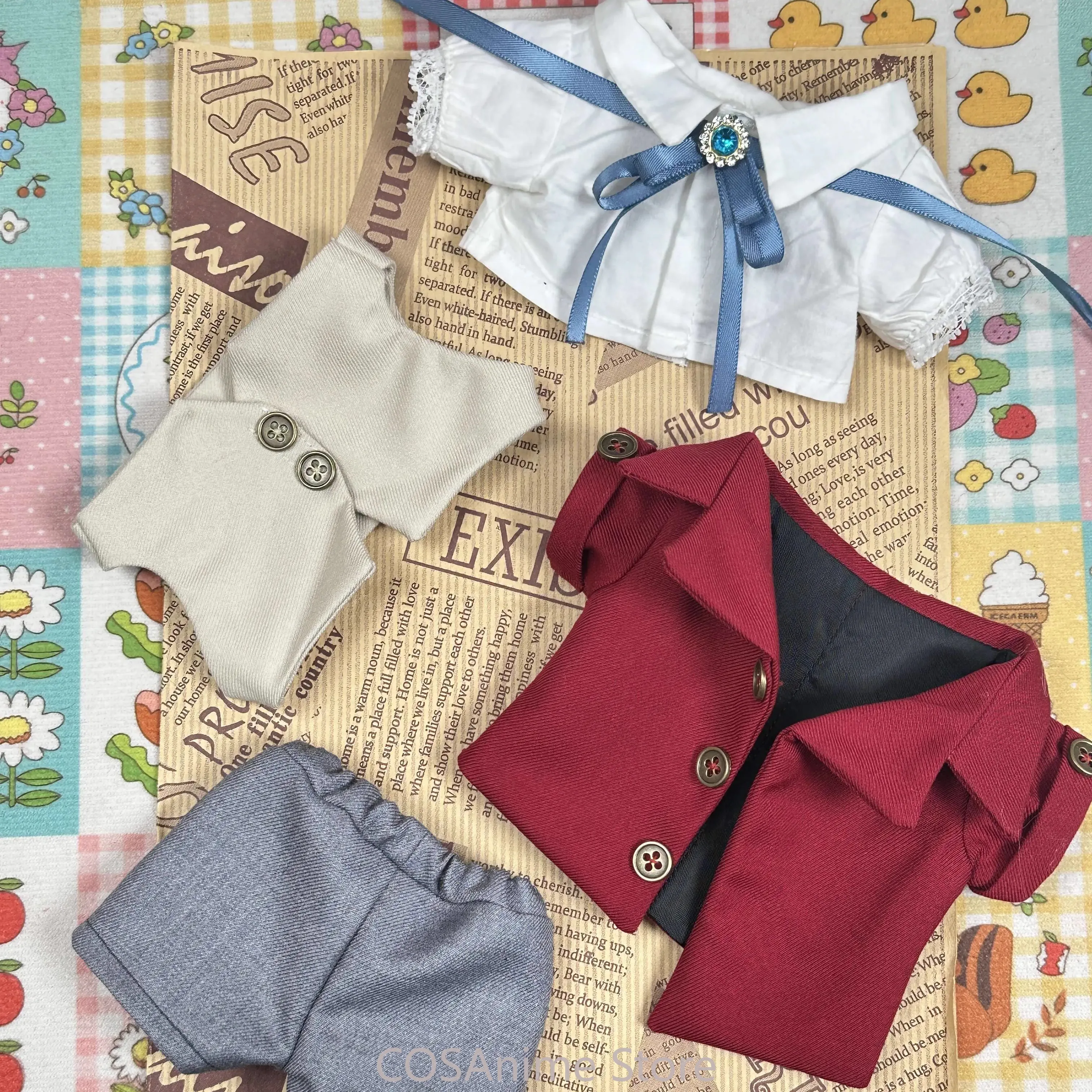 Anime Game Role Composer Uniform Sets Coat Shirt Vest and Shorts For 20cm Plush Stuffed Doll Body Cosplay Costume Outfit
Anime Game Role Composer Uniform Sets Coat Shirt Vest and Shorts For 20cm Plush Stuffed Doll Body Cosplay Costume Outfit