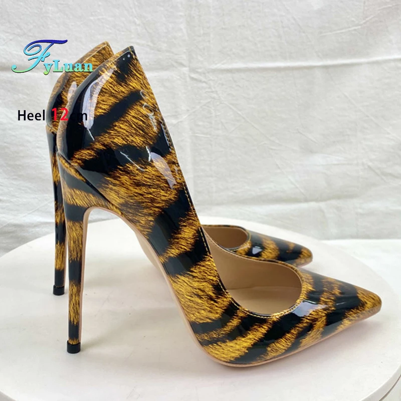 Модные женские туфли на высоком каблуке с острым носком 8 см, 10 см, 12 см, Европа и Америка, женские туфли с леопардовым принтом, большие размеры, туфли-лодочки на шпильке с неглубоким носком 
Модные женские туфли на высоком каблуке с острым носком 8 см, 10 см, 12 см, Европа и Америка, женские туфли с леопардовым принтом, большие размеры, туфли-лодочки на шпильке с неглубоким носком