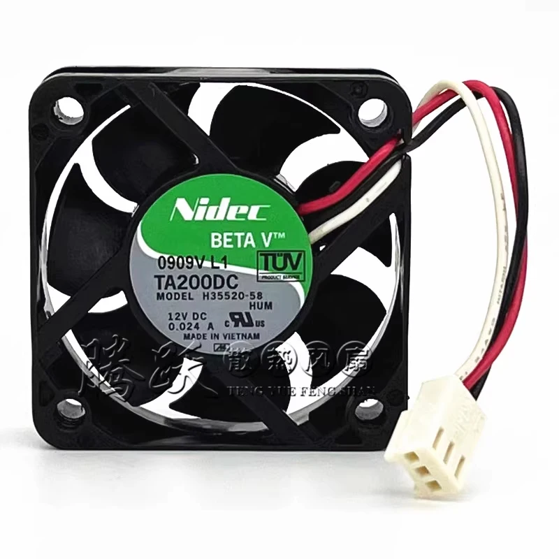 HJY 1PCS NIDEC TA200DC H35520-58 DC12V 0.024A 3-wire cooling fan 5cm 5015
HJY 1PCS NIDEC TA200DC H35520-58 DC12V 0.024A 3-wire cooling fan 5cm 5015