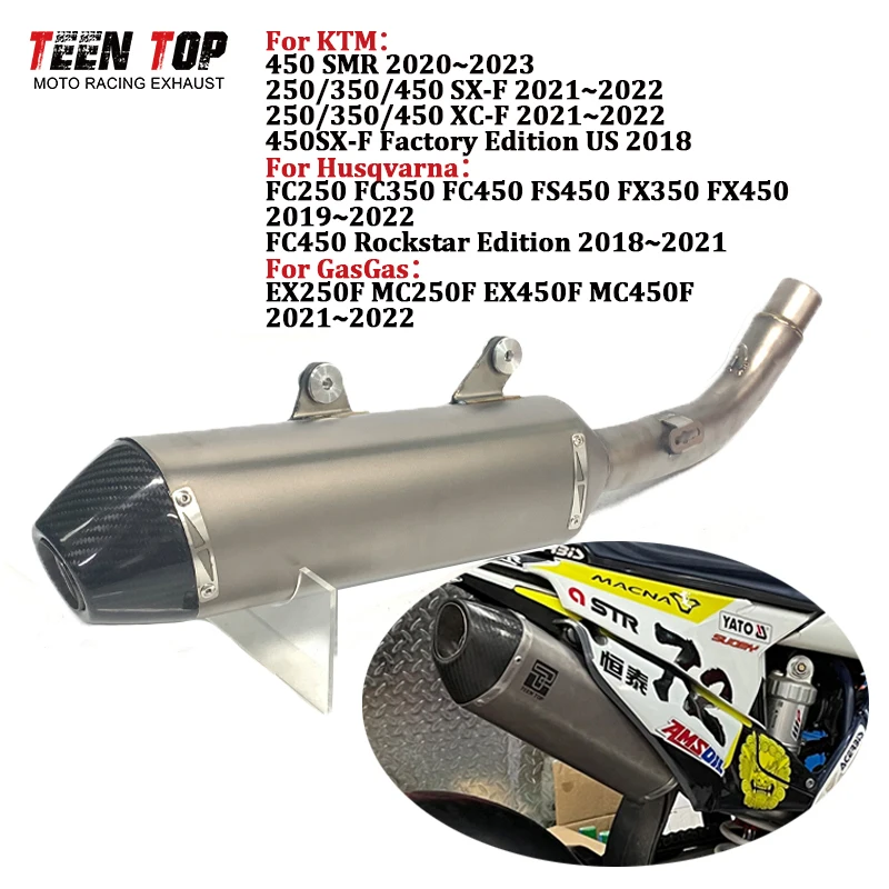 Titanium Motorcorss Exhaust Pipe For GasGas MC250F MC450F EX250F EX450F Slip-on Exhaust Muffler Escape Moto Middle Tube Tailpipe
Titanium Motorcorss Exhaust Pipe For GasGas MC250F MC450F EX250F EX450F Slip-on Exhaust Muffler Escape Moto Middle Tube Tailpipe