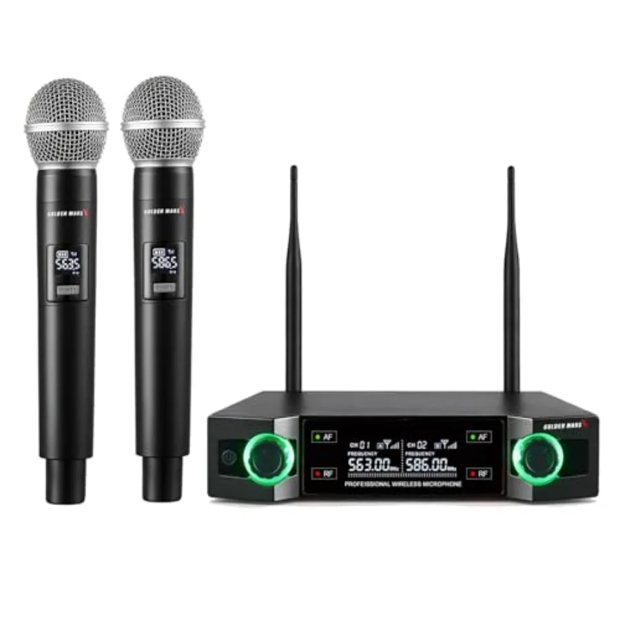 Wireless Microphone System, Upgraded 2.4GHz Rechargeable Professional AI Automatic Channel Connection Wireless Microphones Set
Wireless Microphone System, Upgraded 2.4GHz Rechargeable Professional AI Automatic Channel Connection Wireless Microphones Set