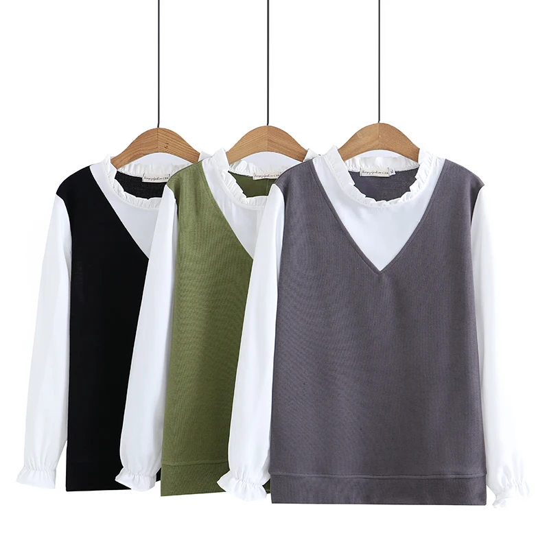 Spring 2023 plus Size Casual Shirt Women's New Style Floral Collar Color Block Big Size Blouse And Natural Design
Spring 2023 plus Size Casual Shirt Women's New Style Floral Collar Color Block Big Size Blouse And Natural Design