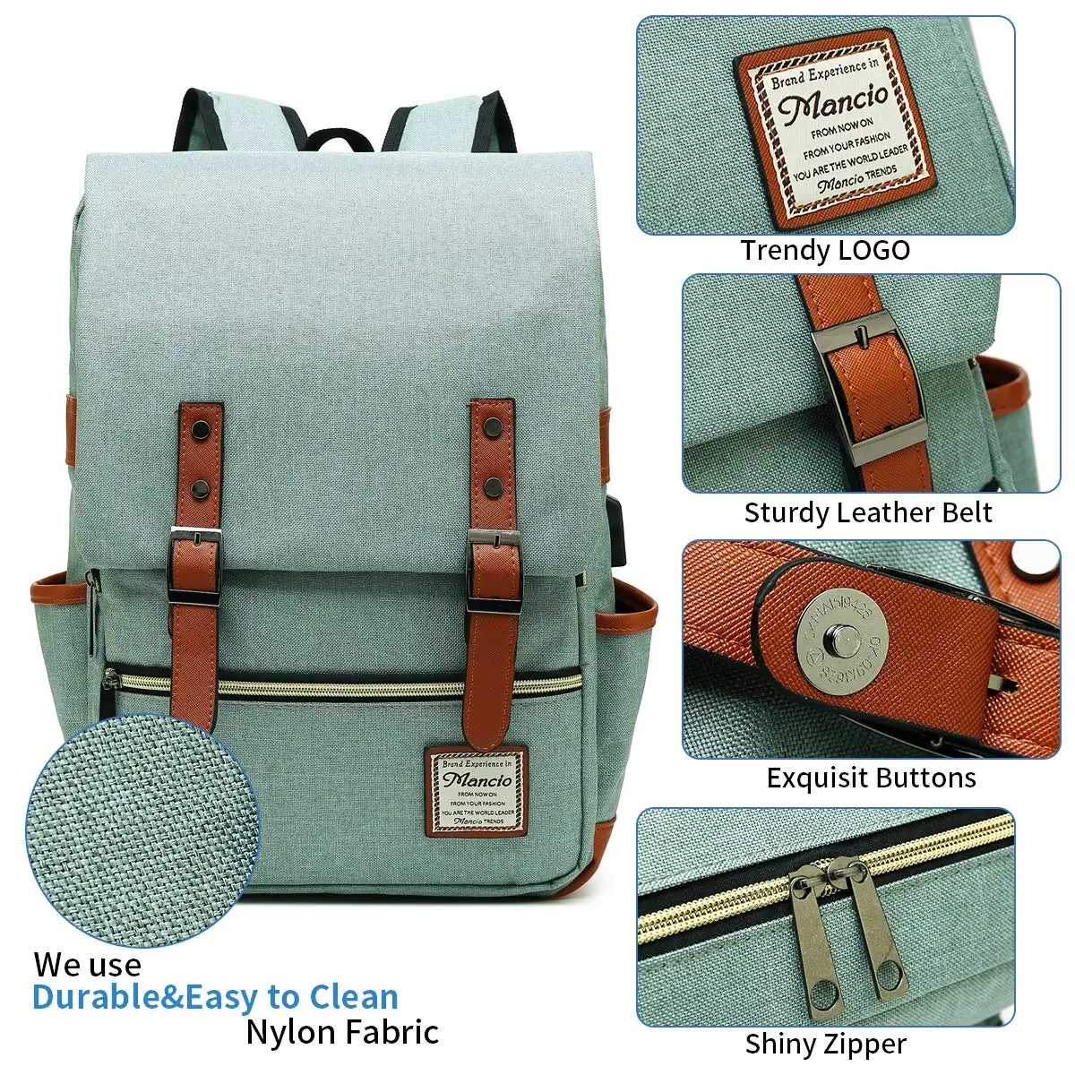 Retro 15.6inch laptop Backpack With Usb Charging Port,Resistant Business Backpack For Travel, College, Casual Backpack Men Women
Retro 15.6inch laptop Backpack With Usb Charging Port,Resistant Business Backpack For Travel, College, Casual Backpack Men Women