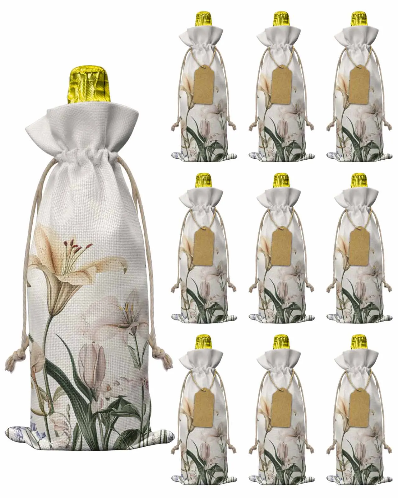 10pcs Wine Bottle Covers Simple Vintage Flower Wine Holder Carrier Packaging Bag Wedding Party Decor Gift
10pcs Wine Bottle Covers Simple Vintage Flower Wine Holder Carrier Packaging Bag Wedding Party Decor Gift