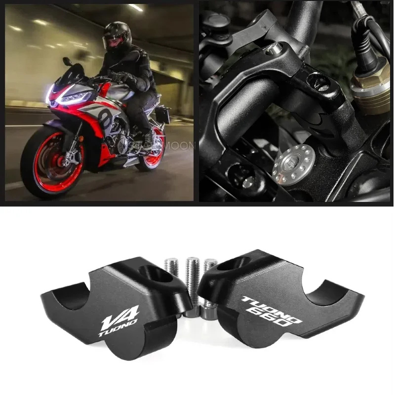 Handlebar Riser Clamp Heighten Move Back Adapter For Aprilia Tuono 660 ( 2021- ) V4 1100 Factory RF RR( 2017- )900 Dorsoduro
Handlebar Riser Clamp Heighten Move Back Adapter For Aprilia Tuono 660 ( 2021- ) V4 1100 Factory RF RR( 2017- )900 Dorsoduro