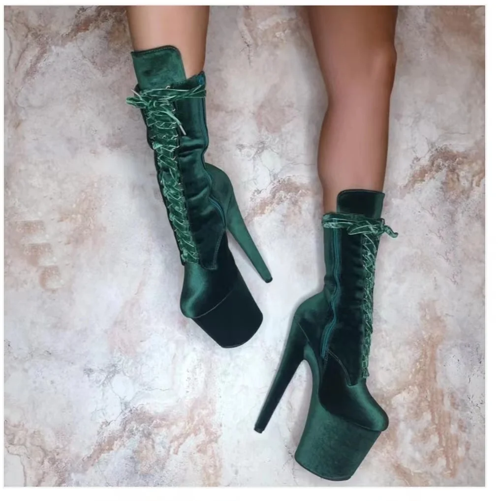 Green Flock Lace Up Boots Mid Calf Thin High Heel Cool Fashion Sexy 2023 Winter Casual Big Size Woman Shoes Zapatillas Mujer
Green Flock Lace Up Boots Mid Calf Thin High Heel Cool Fashion Sexy 2023 Winter Casual Big Size Woman Shoes Zapatillas Mujer