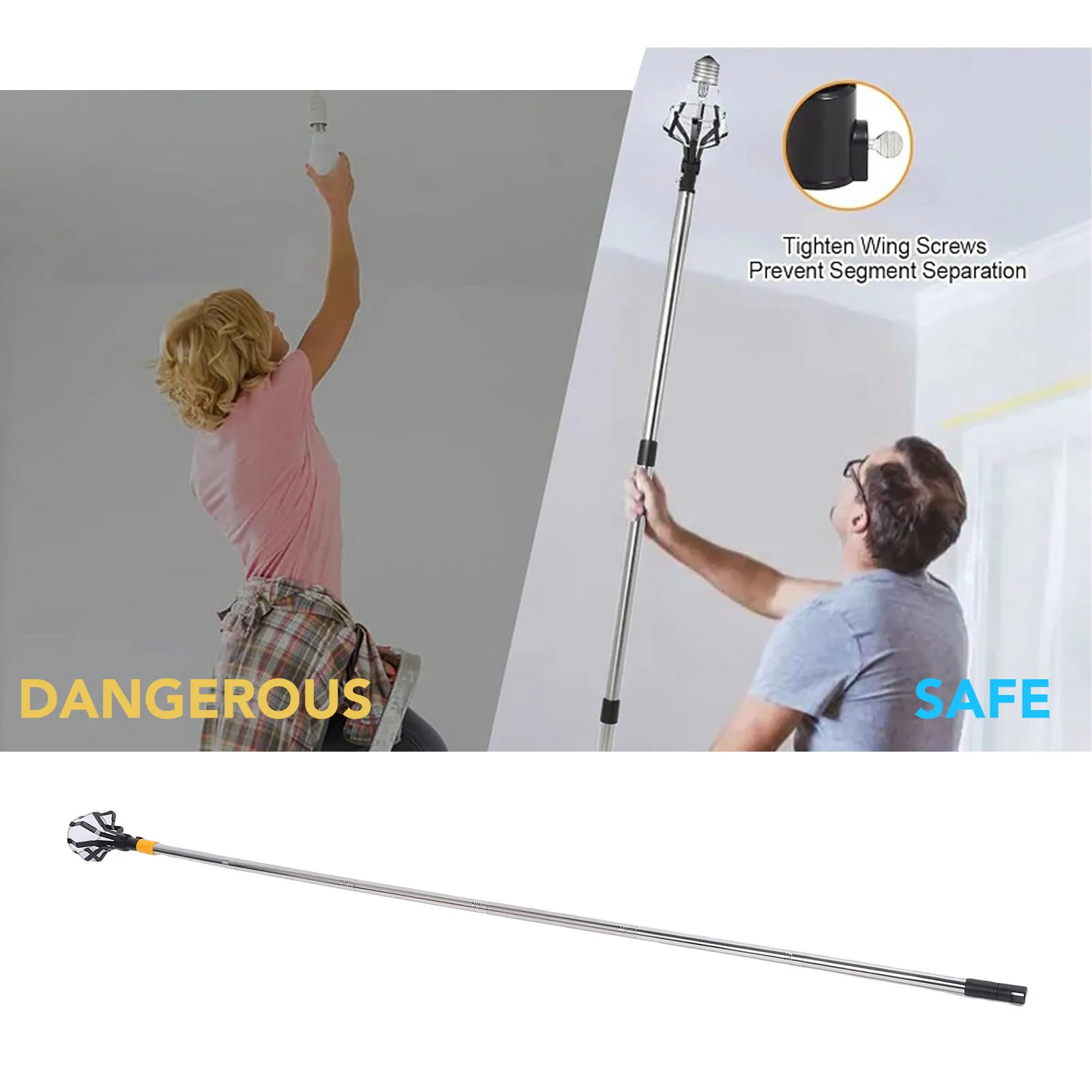 Light Bulb Changer High Ceiling Light Bulb Changer Cover Lock Design Telescopic Extension Pole Light Bulb Changer
Light Bulb Changer High Ceiling Light Bulb Changer Cover Lock Design Telescopic Extension Pole Light Bulb Changer