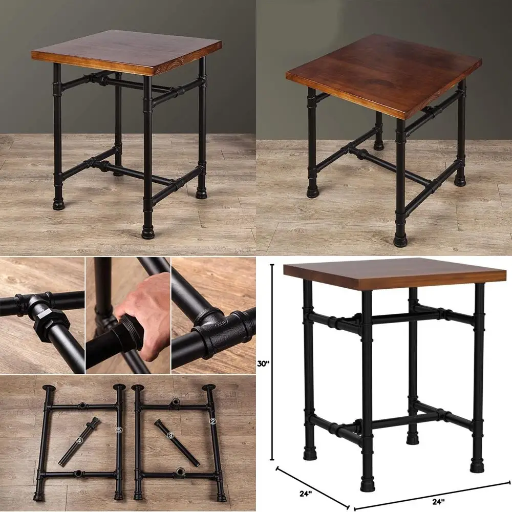 Rustic 24 Inch Iron Pipe Furniture: Versatile Entry, End, Coffee, Side, and Bar Tables for Home and Living Spaces
Rustic 24 Inch Iron Pipe Furniture: Versatile Entry, End, Coffee, Side, and Bar Tables for Home and Living Spaces