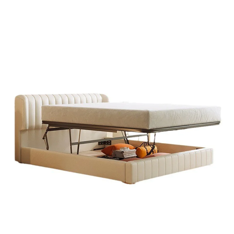 Soft bag multi-functional large double master bedroom wedding bed light luxury simple first layer leather storage high box bed
Soft bag multi-functional large double master bedroom wedding bed light luxury simple first layer leather storage high box bed