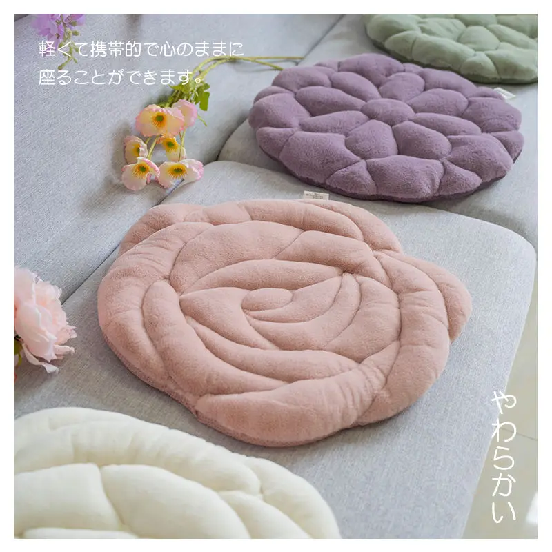 Japanese-style Thickened Plush Flower Cushion Car Bay Window Pure Color Four Seasons Universal Rose Chair Cushion Sedentary
Japanese-style Thickened Plush Flower Cushion Car Bay Window Pure Color Four Seasons Universal Rose Chair Cushion Sedentary