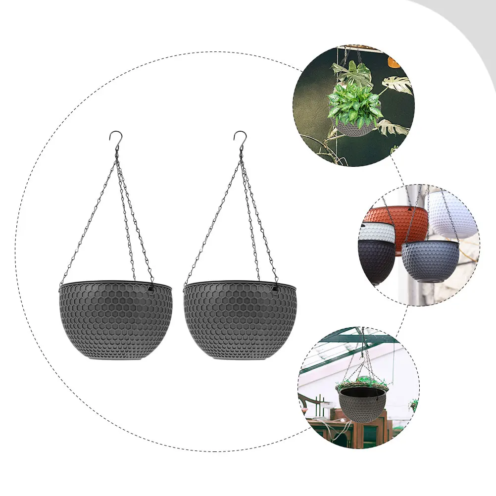 2 Pcs Hanging Basket Flower Pot Plastic Cone Shaped Durable Stylish Balcony Garden Yard Home Decor Plant Basket
2 Pcs Hanging Basket Flower Pot Plastic Cone Shaped Durable Stylish Balcony Garden Yard Home Decor Plant Basket