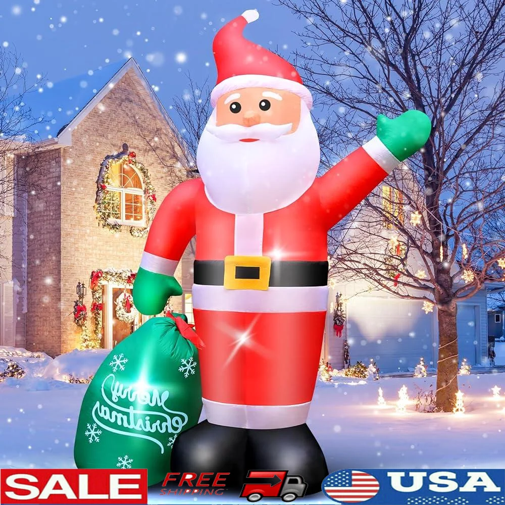 8FT Inflatable Santa Claus Decoration LED Lighted Christmas Outdoor Yard Garden Lawn Holiday Party Decor with Gift Bag
8FT Inflatable Santa Claus Decoration LED Lighted Christmas Outdoor Yard Garden Lawn Holiday Party Decor with Gift Bag