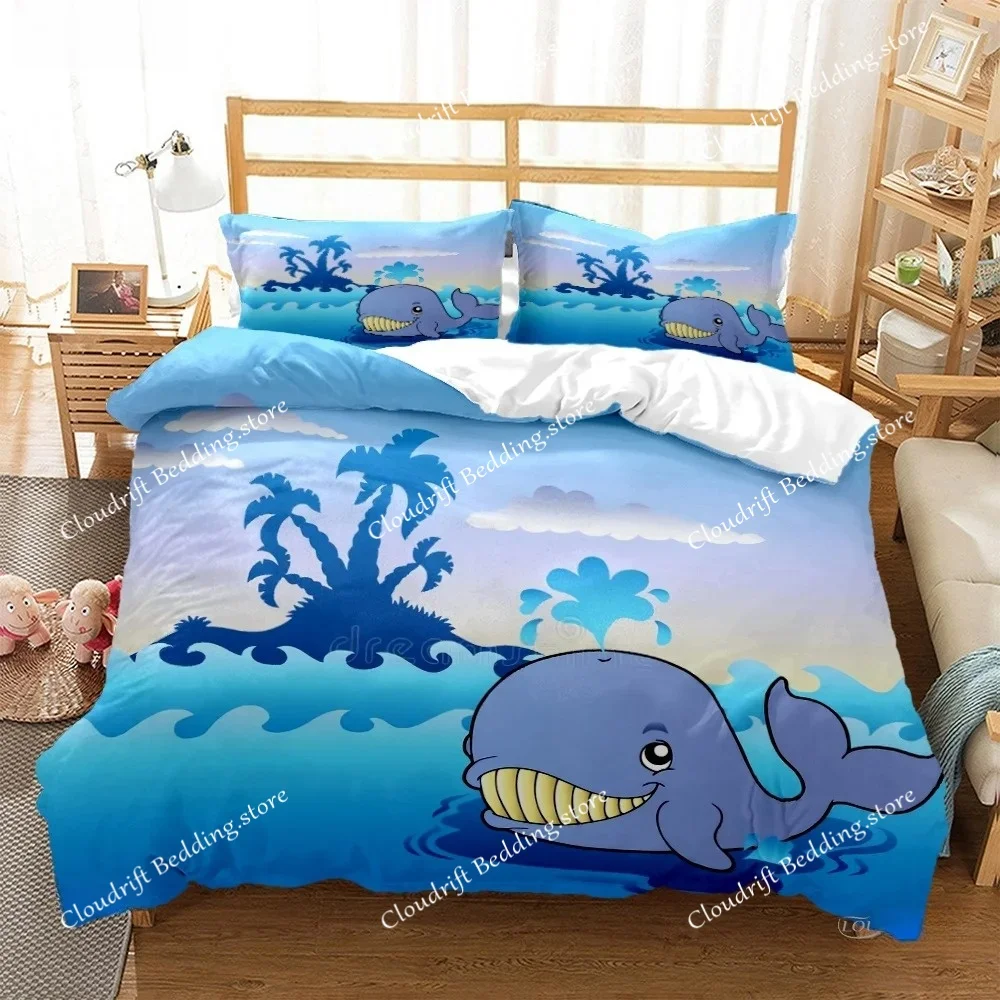 Cartoon Ocean Whale Dolphin Duvet Cover Kids Cute Kawaii Bedding Sets Soft Quilt Cover And Pillowcases Single_Double_Queen_King
Cartoon Ocean Whale Dolphin Duvet Cover Kids Cute Kawaii Bedding Sets Soft Quilt Cover And Pillowcases Single_Double_Queen_King
