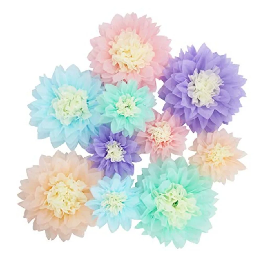 Pastel Tissue Paper Flower Baby Shower Centerpiece Living Room Wall Decor Pack of 10
Pastel Tissue Paper Flower Baby Shower Centerpiece Living Room Wall Decor Pack of 10