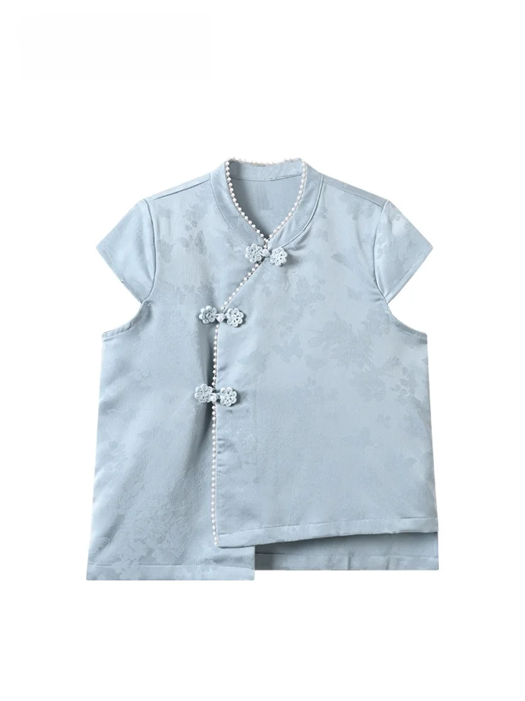 New Chinese Style Loose Women's Shirt Summer New Arrival Big Size Casual Slimming Top Shoulder Width Regular Sleeve Length
New Chinese Style Loose Women's Shirt Summer New Arrival Big Size Casual Slimming Top Shoulder Width Regular Sleeve Length