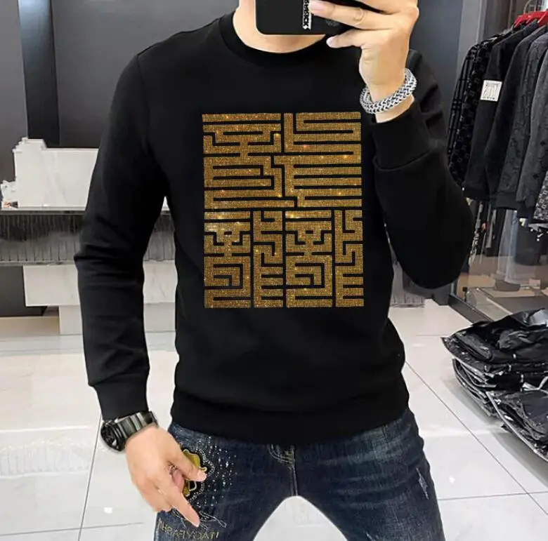 Rhinestones 2025 fashion new Pullover Sweatshirts for men top casual brand top drop shipping
Rhinestones 2025 fashion new Pullover Sweatshirts for men top casual brand top drop shipping