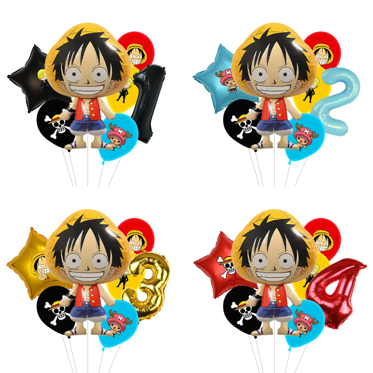 One Piece Luffy Cartoon Foil Balloons Set Birthday Party Decor Balloons For Children Baby Shower Favors
One Piece Luffy Cartoon Foil Balloons Set Birthday Party Decor Balloons For Children Baby Shower Favors
