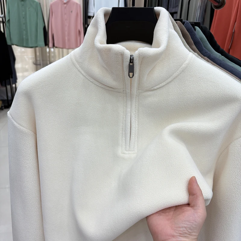 Men's Luxury Designer Long-Sleeved T-Shirt Thick Material Standing Collar Half-Zip Korean Style Top Casual Fashion Mens Clothing
Men's Luxury Designer Long-Sleeved T-Shirt Thick Material Standing Collar Half-Zip Korean Style Top Casual Fashion Mens Clothing