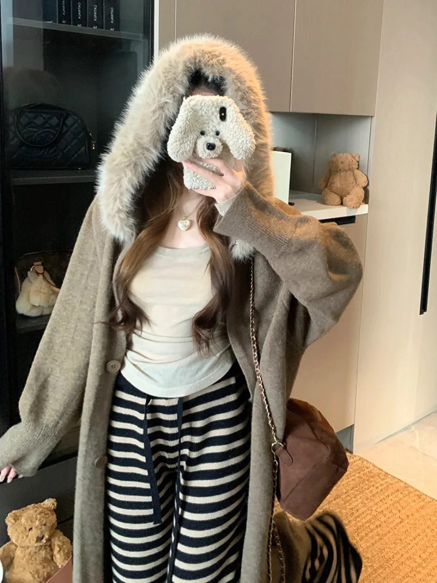 plus Size Korean Style Long Knitted Coat Loose Fit Slimming Women's Spring Autumn Outerwear Casual Lazy Fashion
plus Size Korean Style Long Knitted Coat Loose Fit Slimming Women's Spring Autumn Outerwear Casual Lazy Fashion