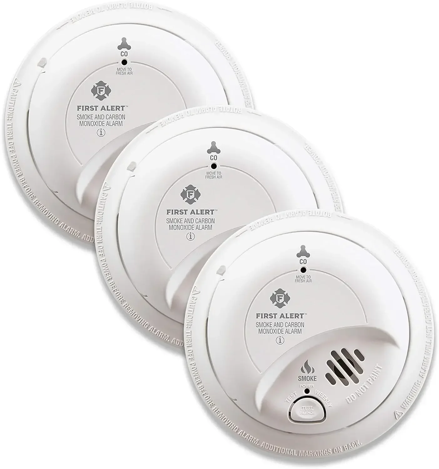 BRK SC9120B-3 Hardwired Smoke and Carbon Monoxide (CO) Detector with Battery Backup, White, Pack of 3 
BRK SC9120B-3 Hardwired Smoke and Carbon Monoxide (CO) Detector with Battery Backup, White, Pack of 3