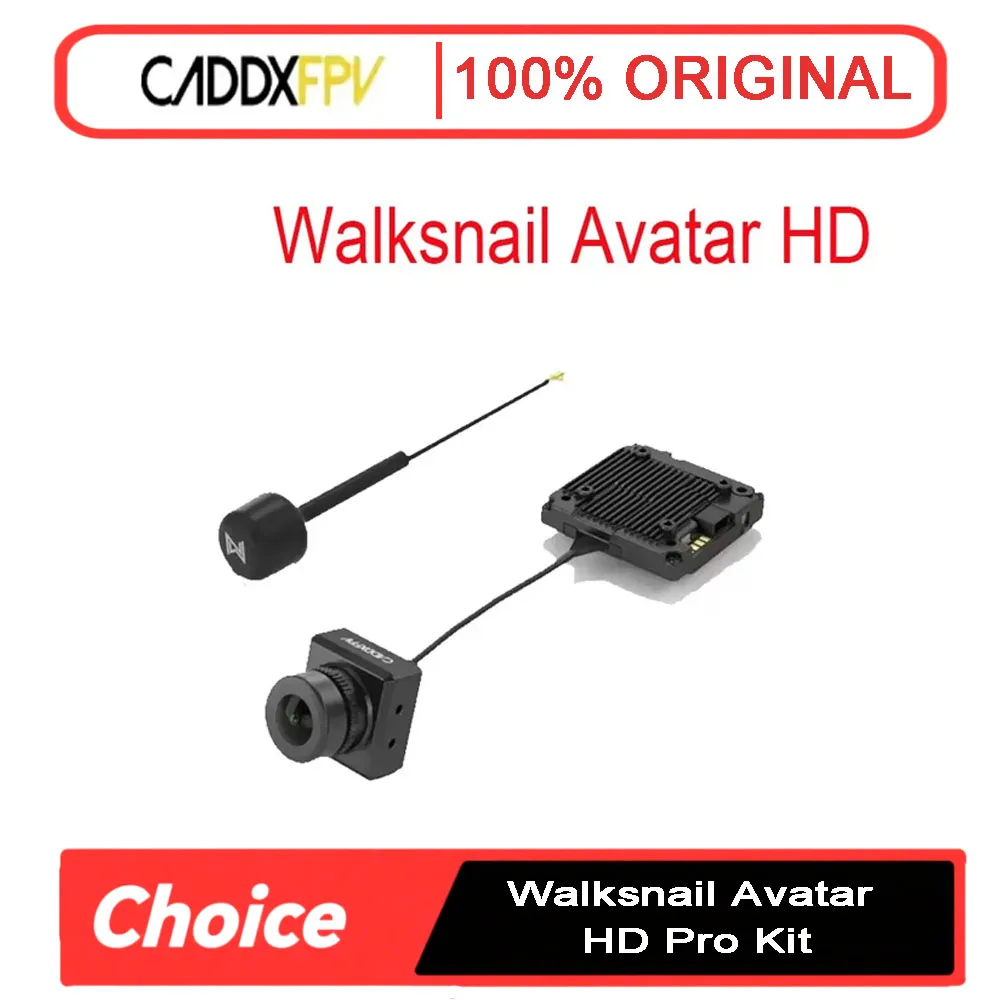 Caddx Walksnail Avatar HD Pro Camera 1080P/120fps FOV 160° Lens 8Mp F/1.6 Large Aperture Supports Gyroflow For RC FPV Drone
Caddx Walksnail Avatar HD Pro Camera 1080P/120fps FOV 160° Lens 8Mp F/1.6 Large Aperture Supports Gyroflow For RC FPV Drone