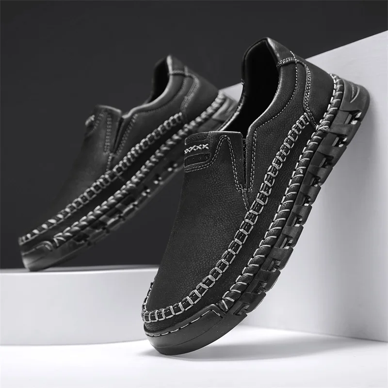 Spring and Autumn style casual leather shoes man black comfort soft mens Hand-sewn loafers classic Dress Shoes business shoes
Spring and Autumn style casual leather shoes man black comfort soft mens Hand-sewn loafers classic Dress Shoes business shoes