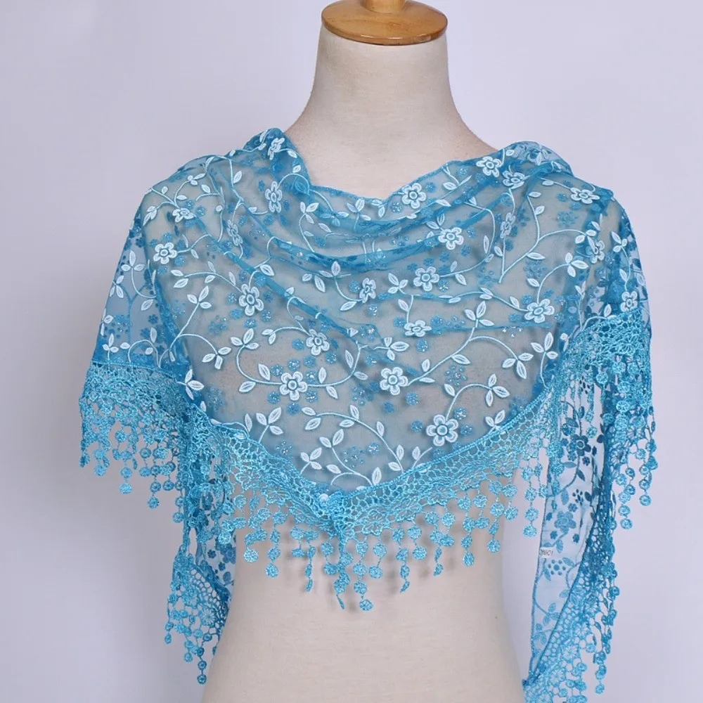 New Triangle Lace Veil Headscarf Floral Breathable Women's Small Floral Scarf Lace Triangle Veil Sequined Gauze Scarf
New Triangle Lace Veil Headscarf Floral Breathable Women's Small Floral Scarf Lace Triangle Veil Sequined Gauze Scarf