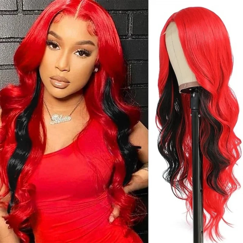 Beautiful women's long curly hair, two-tone large wavy gradient color synthetic wig
Beautiful women's long curly hair, two-tone large wavy gradient color synthetic wig