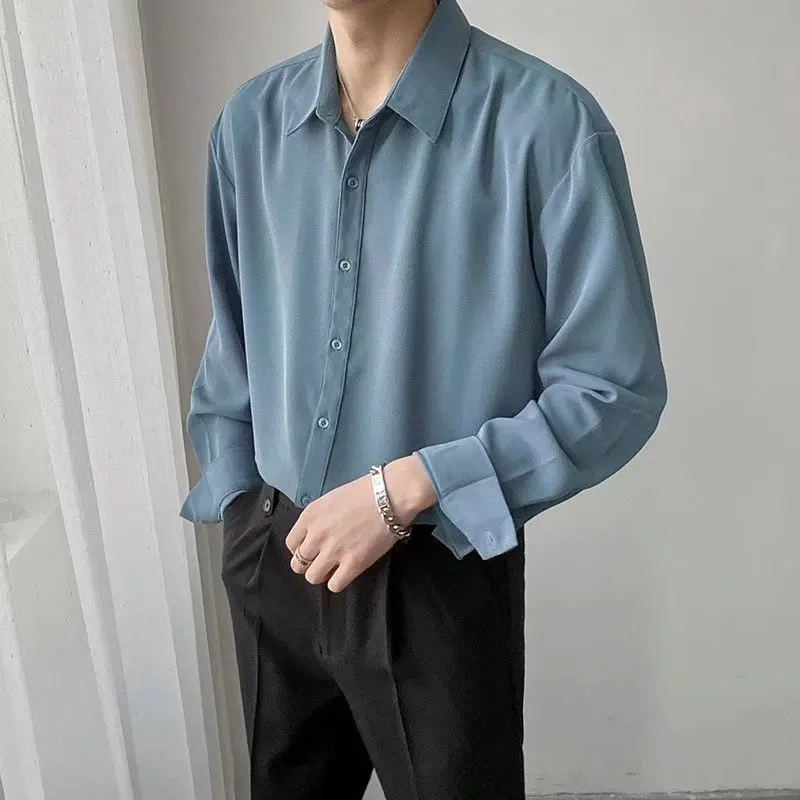 2024 Men's Casual Shirts with Long Sleeves Korean Baggy Blouses Without Iron Work Elastic Lapel Collar Fashion Autumn Tops N70
2024 Men's Casual Shirts with Long Sleeves Korean Baggy Blouses Without Iron Work Elastic Lapel Collar Fashion Autumn Tops N70