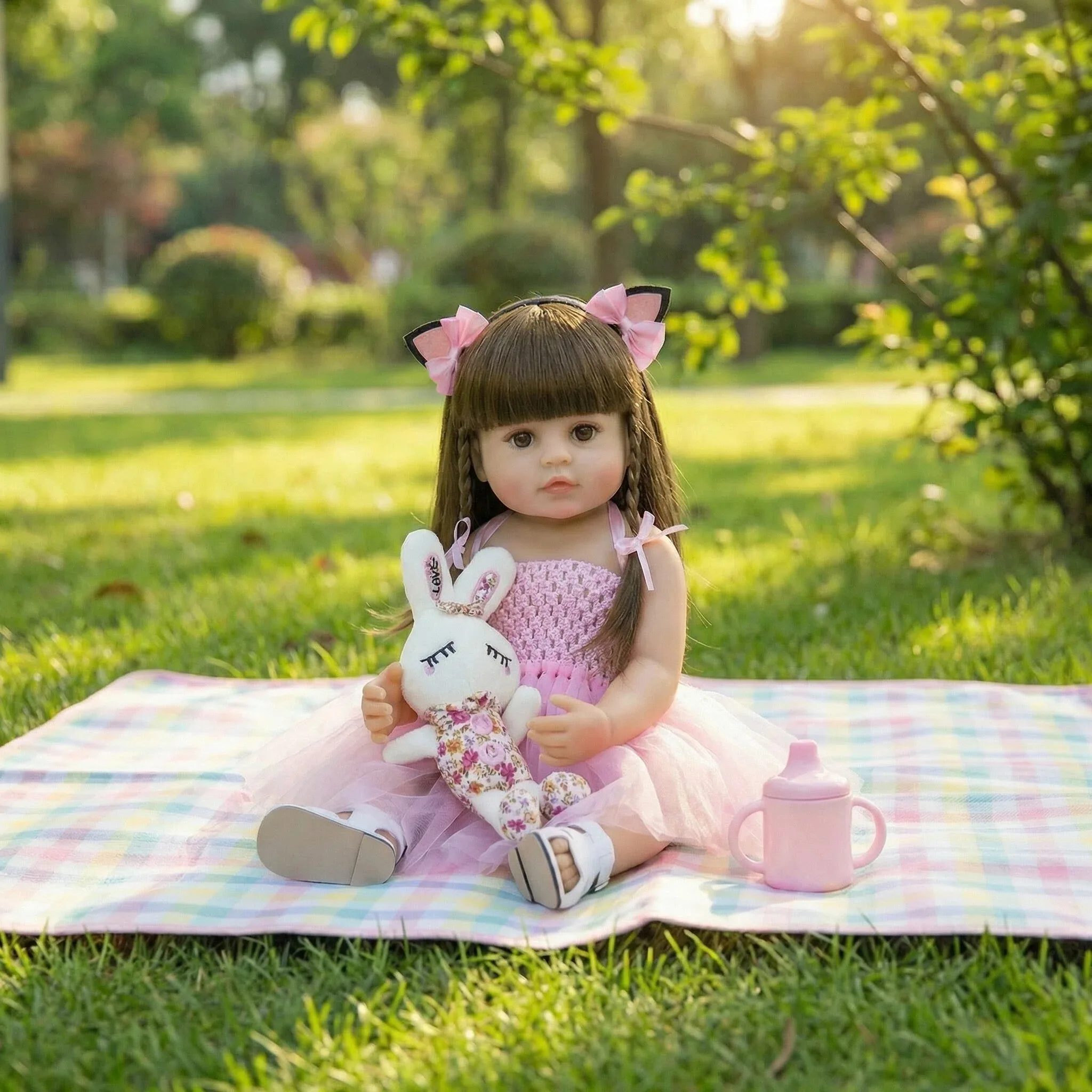 NPK 55cm Vinyl Reborn Baby Doll for Girls Newborn Princess Bebe Full Body Toy for Companion Play And Imaginative Games
NPK 55cm Vinyl Reborn Baby Doll for Girls Newborn Princess Bebe Full Body Toy for Companion Play And Imaginative Games