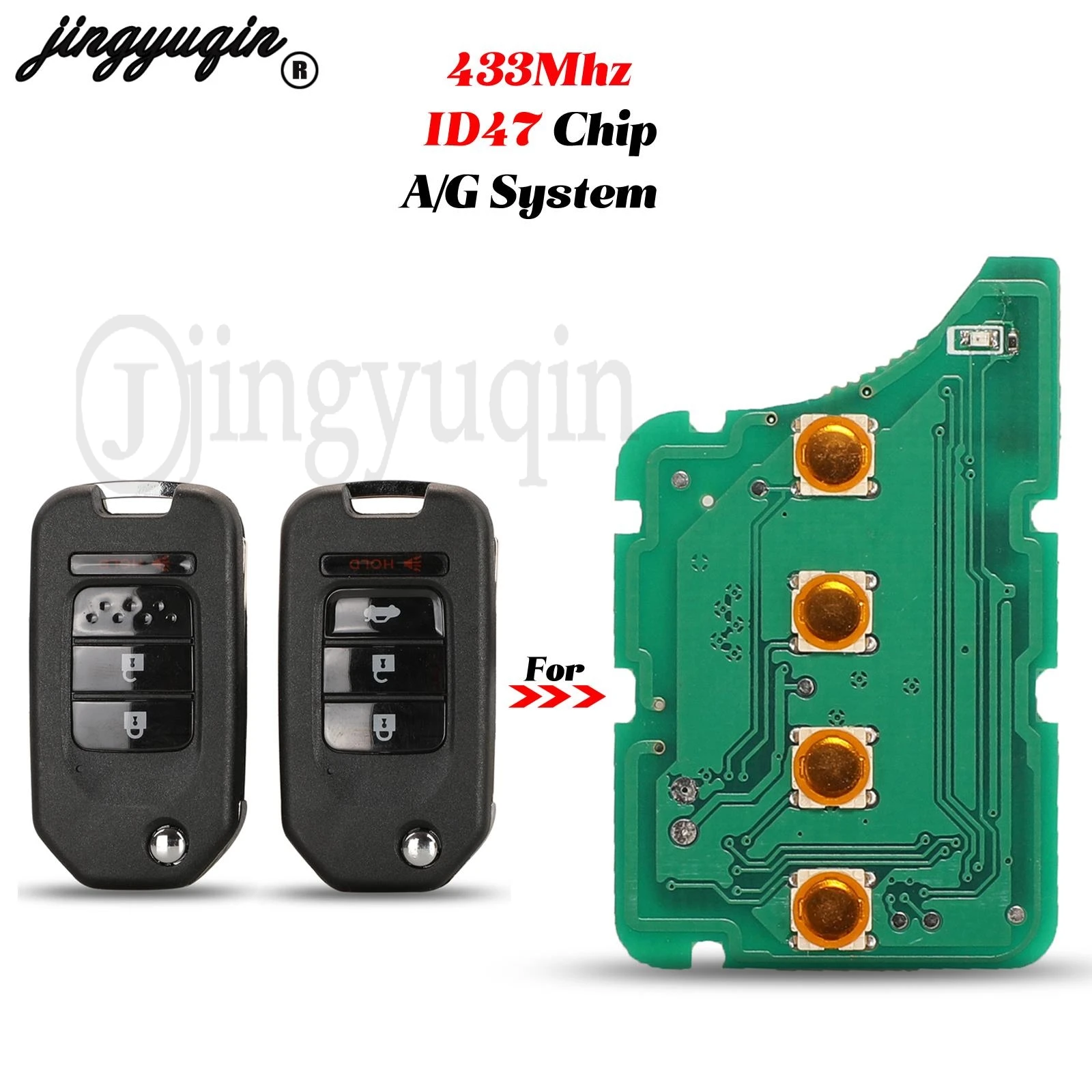 jingyuqin 3/4 Buttons 433Mhz ID47 Chip A/G System Car Remote Key Circuit Board Fob For Honda Greiz Civic City XRV Vezel
jingyuqin 3/4 Buttons 433Mhz ID47 Chip A/G System Car Remote Key Circuit Board Fob For Honda Greiz Civic City XRV Vezel
