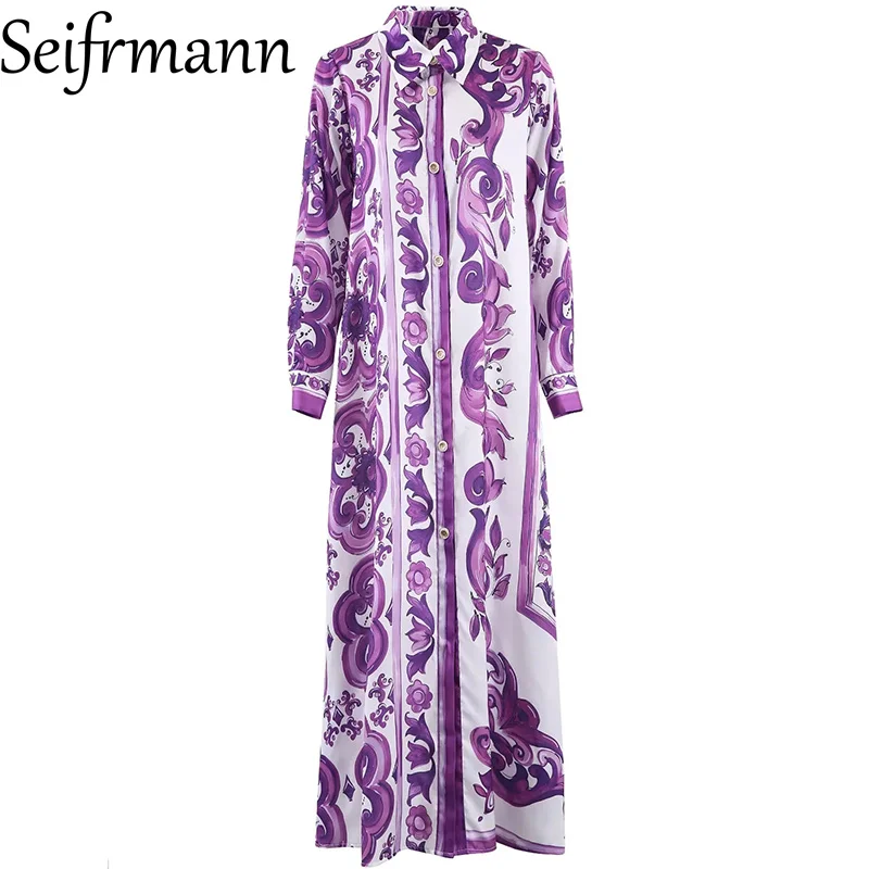 Seifrmann 2026 Spring Women's New Fashionable High Quality lapel Long Sleeve Single breasted Printed Long Dress
Seifrmann 2026 Spring Women's New Fashionable High Quality lapel Long Sleeve Single breasted Printed Long Dress