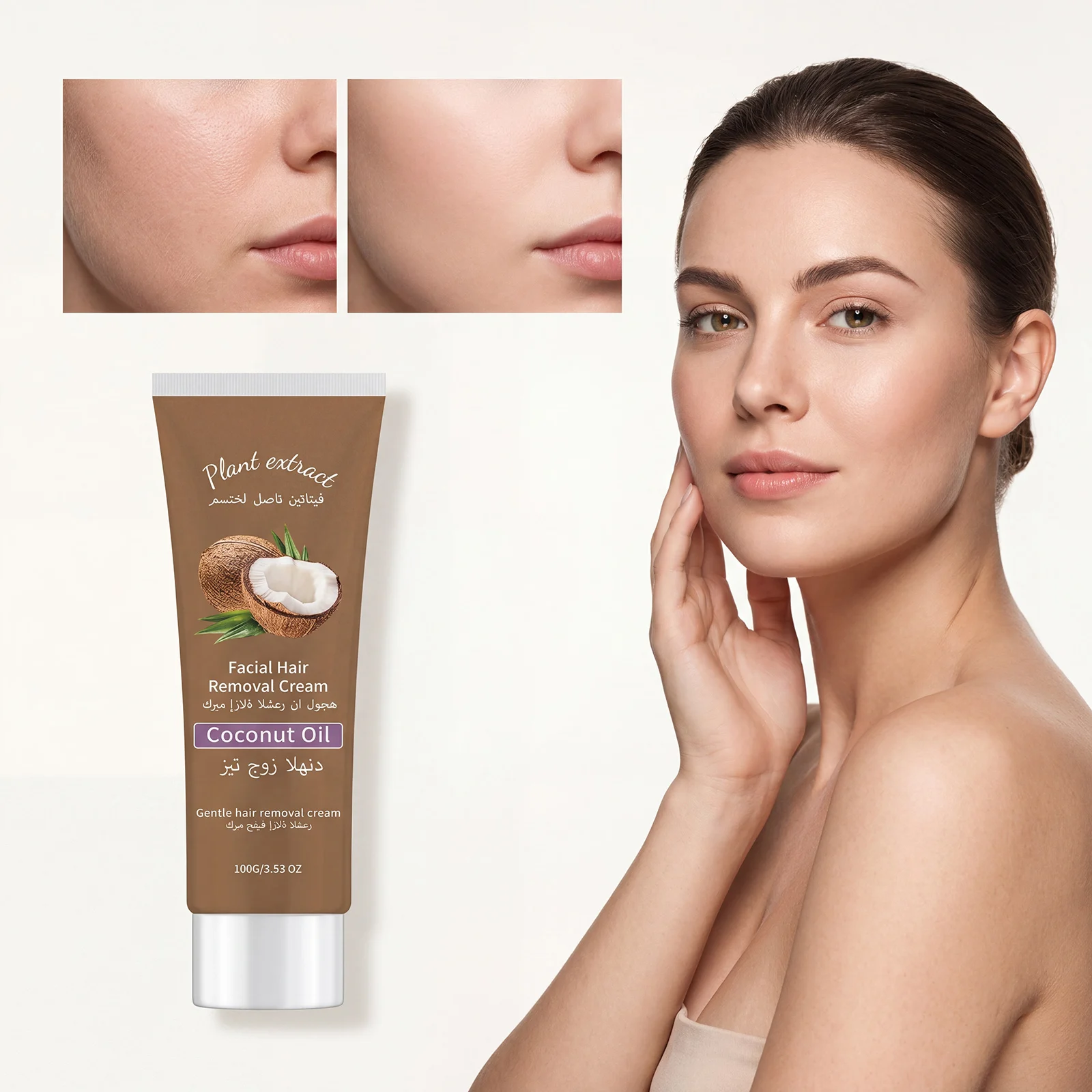 Mild Facial Hair Removal Cream Clean Remove Lip Hair Smooth Skin Soften Body Hair Moisturizing Soothing After Hair Removal Skin
Mild Facial Hair Removal Cream Clean Remove Lip Hair Smooth Skin Soften Body Hair Moisturizing Soothing After Hair Removal Skin