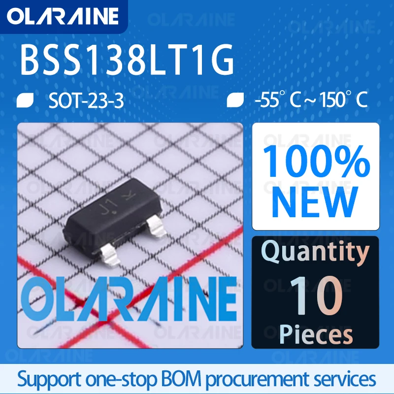 10Pcs BSS138LT1G SOT-23-3 100%new Transistor MOSFETs IC chip circuit controller switch processor sensor olaraine
10Pcs BSS138LT1G SOT-23-3 100%new Transistor MOSFETs IC chip circuit controller switch processor sensor olaraine