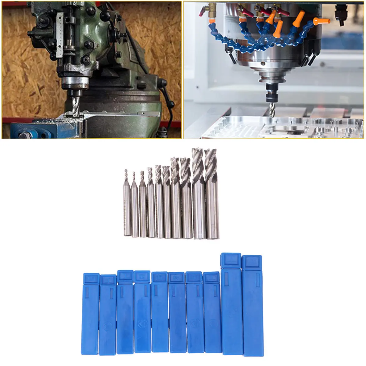 10Pcs Milling Cutter Set Straight Shank Square Nose High Toughness Four Flute End Mill Cutter Cnc Engraving Cutting Tools
10Pcs Milling Cutter Set Straight Shank Square Nose High Toughness Four Flute End Mill Cutter Cnc Engraving Cutting Tools