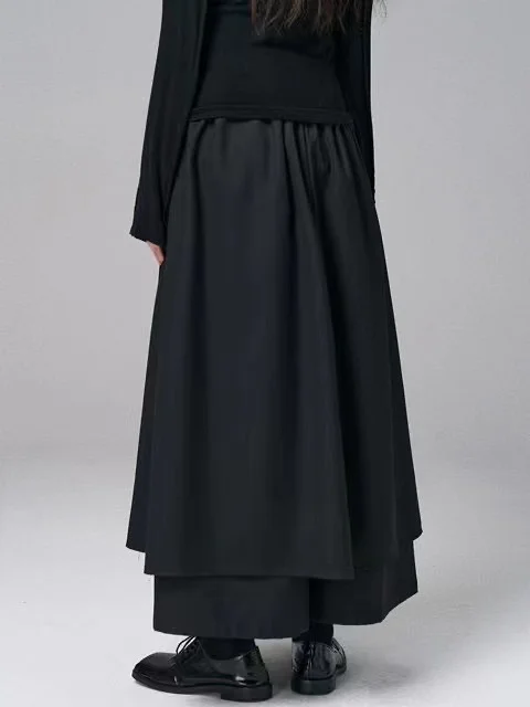 Faionable Wide Leg Pants Women's Fake Two-Piece Loose Belted Casual Skirt Pants High Waist Straight Cut Asymmetric Design
Faionable Wide Leg Pants Women's Fake Two-Piece Loose Belted Casual Skirt Pants High Waist Straight Cut Asymmetric Design